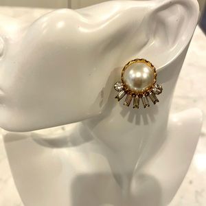DanniJo pearl and crystal statement earrings